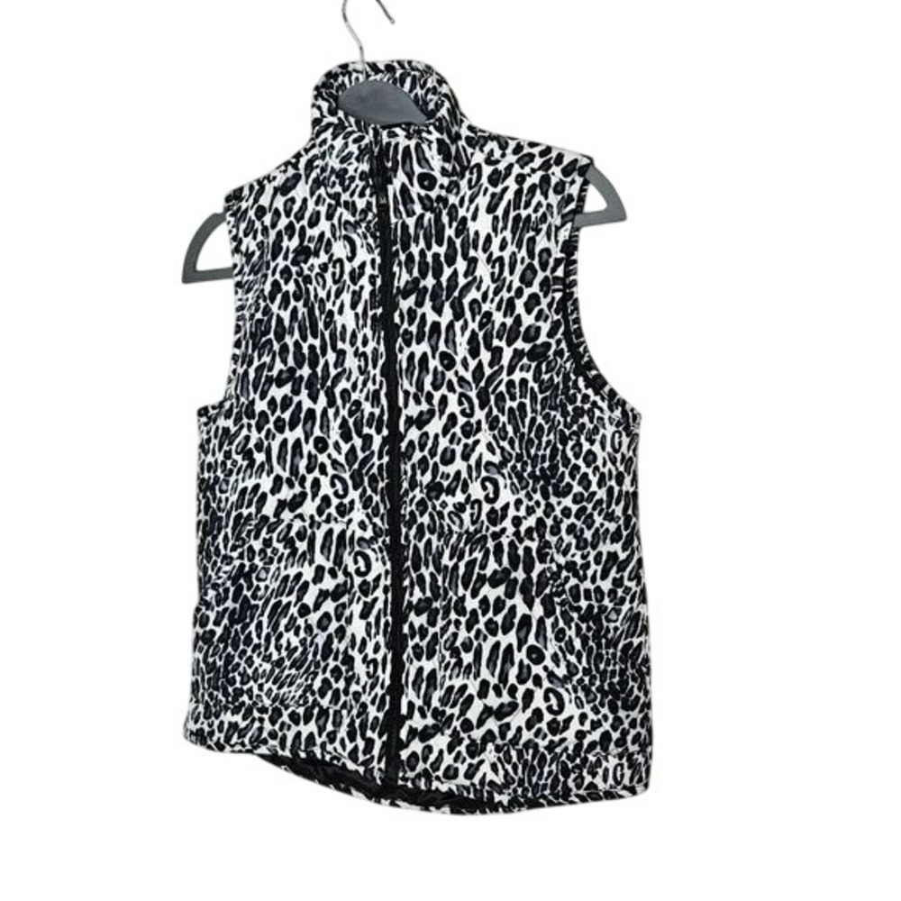 Michelle Mae Womens XS Cheetah Leopard Puffer Vest Gilet Quilted Mob Wife
